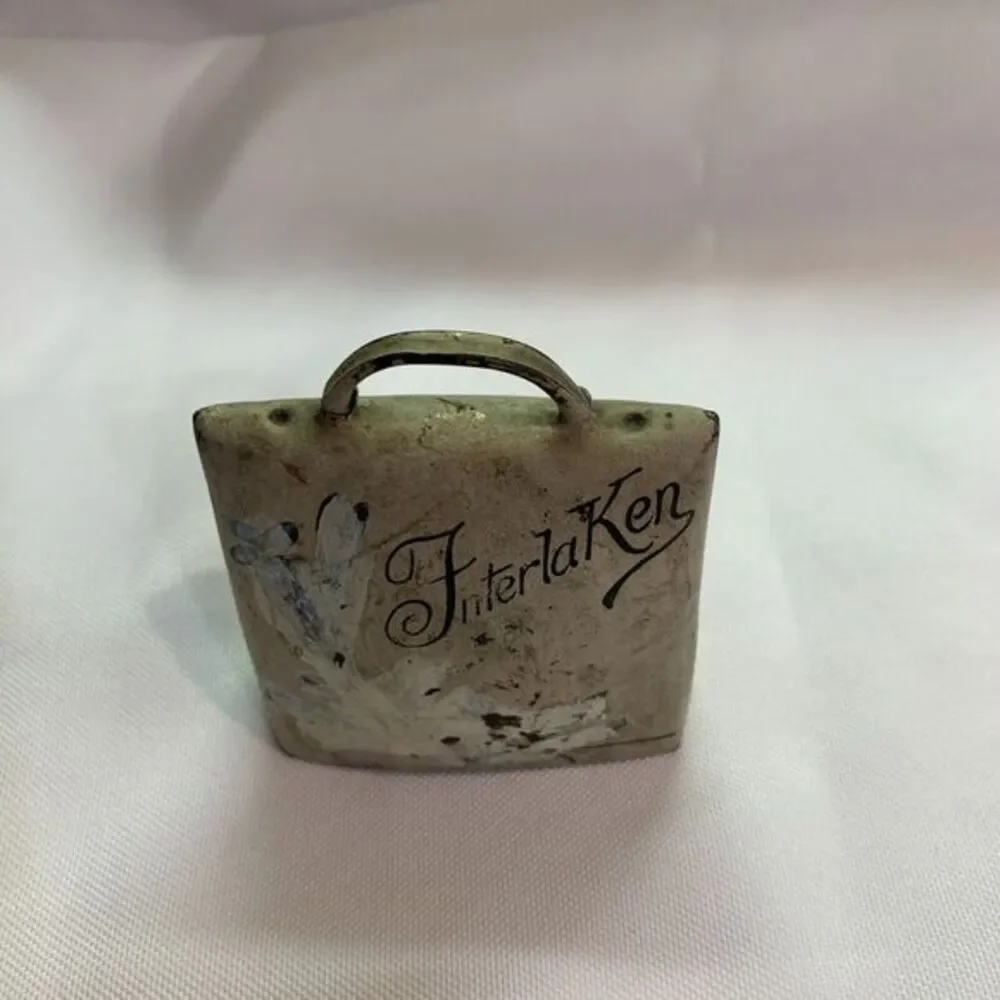 Vintage‎ Interlaken Swiss Cow Or Goat Bell Metal 3
